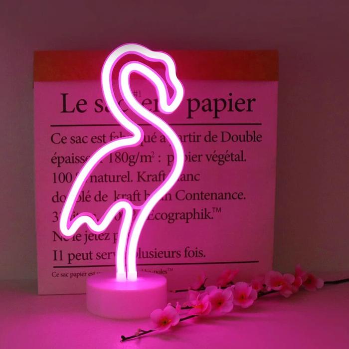 Gambar FLAMINGO Neon Sign LED Lampu Angsa Gantung Hias Baterai dan USB dari MENYALA undefined Tokopedia