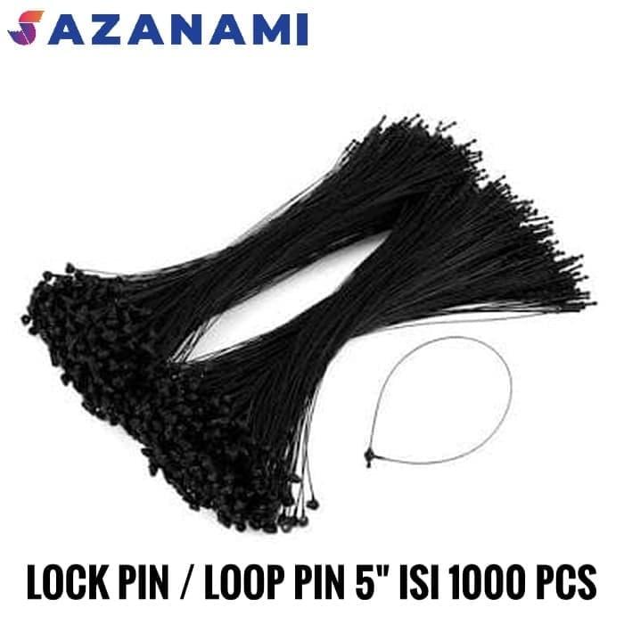 Gambar 1000 PCS LOCK PINS LOOP PINS TALI HANG TAG TALI BAJU - Hitam, 3 INCH dari Sazanami Indotama undefined Tokopedia