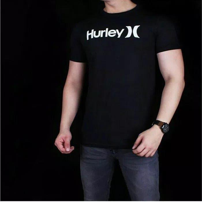 Gambar Baju Kaos Oblong Distro Hurley Banyak Warna Combed 30's Pria Wanita dari Rumah Baselayer undefined Tokopedia