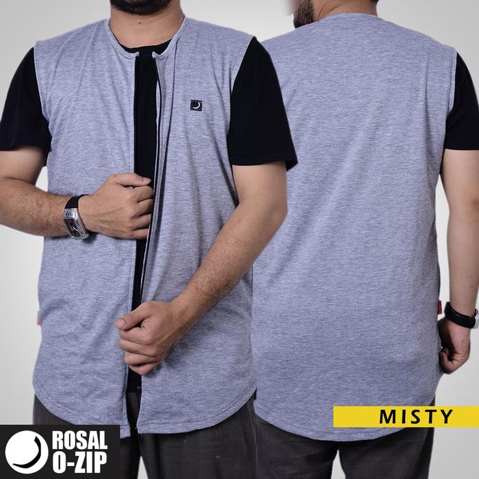 Gambar Rosal o-zip rompi sholat full zipper Rompi Shalat Praktis & Anti tersingkap saat sujud - Misty, XXL dari muslimbagus undefined Tokopedia
