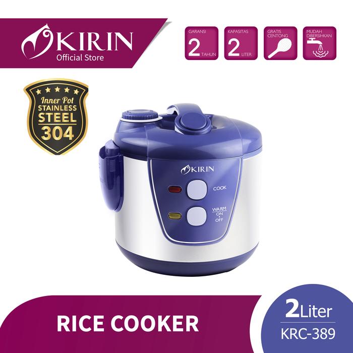 Gambar KIRIN RICE COOKER 2.0 LITER |KRC-389 - Biru dari Kirin.indonesia undefined Tokopedia