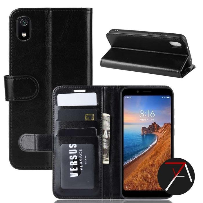 Xiaomi Redmi7A Redmi 7A Flip Wallet Kulit Leather Cover Case Casing Navy,  Redmi 7A