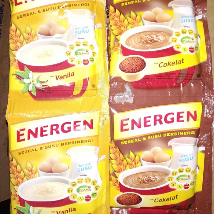 Gambar ENERGEN CEREAL RENCENG VANILA/COKLAT - Coklat dari Sthgo undefined Tokopedia