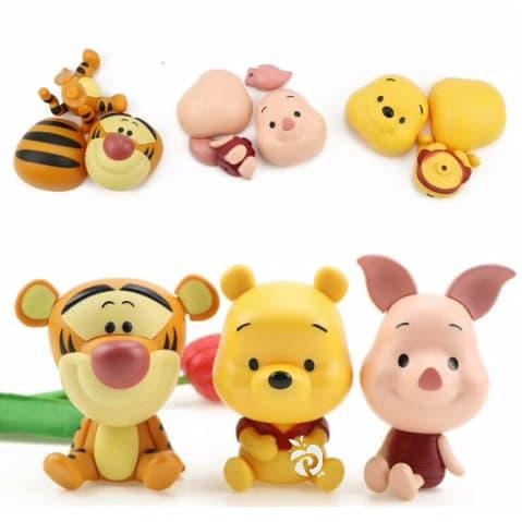 Gambar Winnie The Pooh Piglet Tiger Figure Set 3 Mainan Hiasan Miniatur FG597 dari PinkberryStore undefined Tokopedia