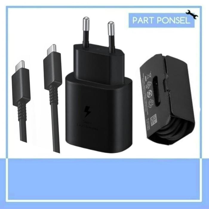 Gambar charger Samsung 25W Fast Charging Galaxy Note 10 Note 10+ c to c dari Partponsel undefined Tokopedia
