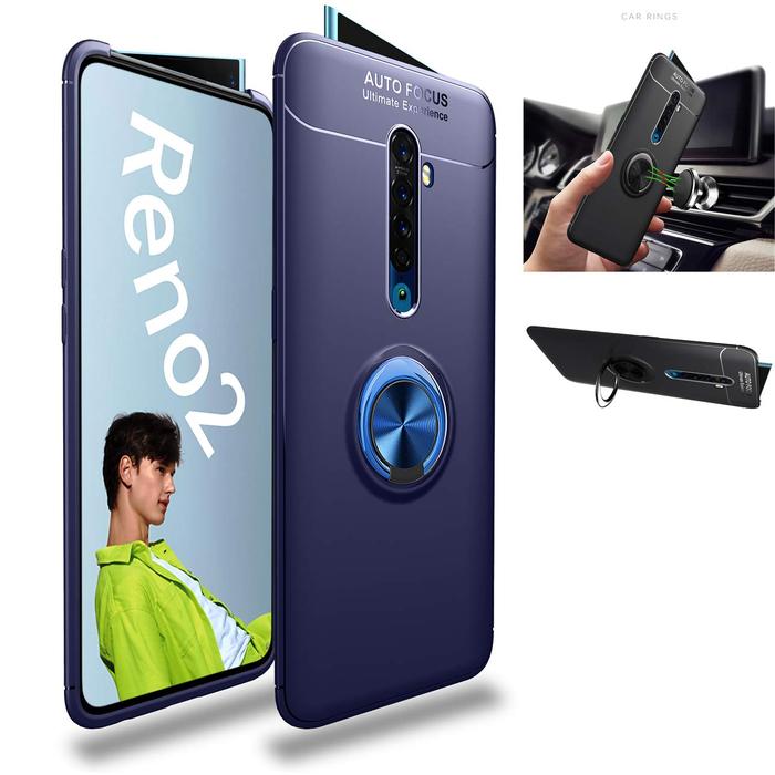 Gambar Case Autofocus Ring Magnetic Casing Oppo Reno 2 - Biru dari Maserik Shop undefined Tokopedia