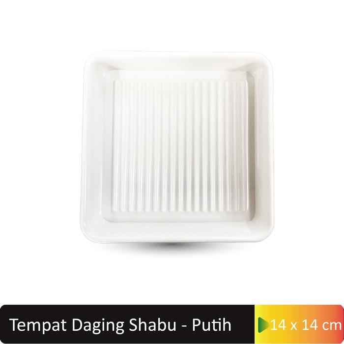 Gambar Melamine - GLORI - 442 Tempat Daging 3cm - Sukiyaki Sashimi Sushi Steak DImsum - Putih, 1 Dus (42pcs) dari Glori Melamine undefined Tokopedia