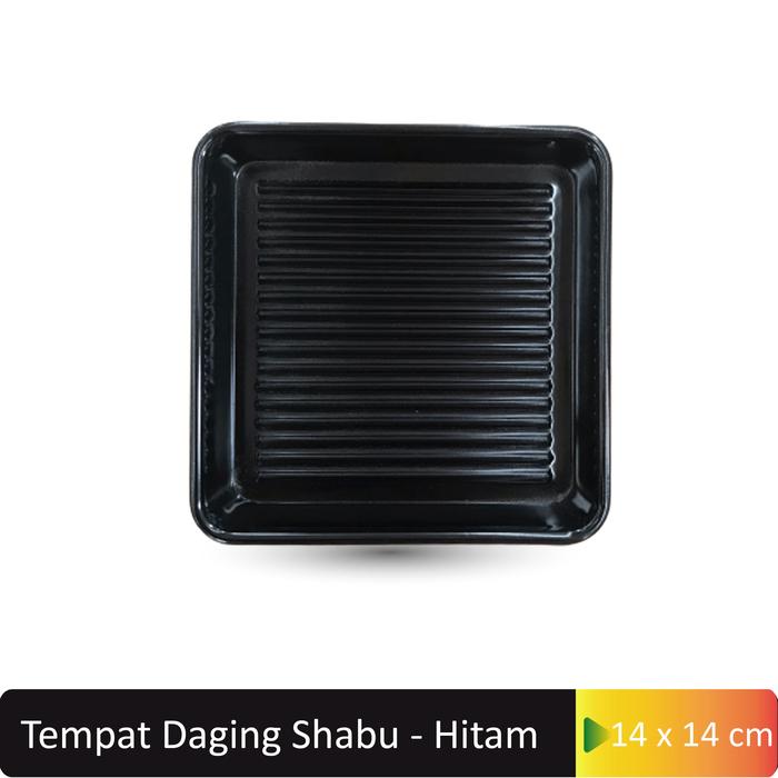 Gambar Melamine - GLORI - 442 Tempat Daging 3cm - Sukiyaki Sashimi Sushi Steak DImsum - Hitam, 1 Lusin (12pcs) dari Glori Melamine undefined Tokopedia