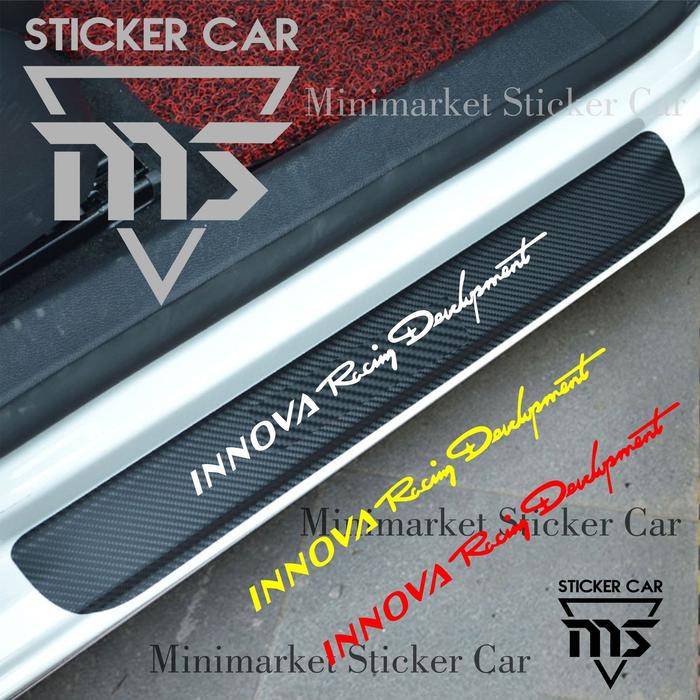 Gambar sticker stiker innova racing karbon fiber pelindung pijakan pintu 4pcs dari MS Market Sticker undefined Tokopedia