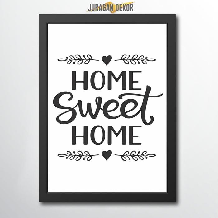 Gambar Hiasan Dinding Wall Decor Home Sweet h 2 Bingkai Pigura Dekorasi Rumah dari juragandekor undefined Tokopedia