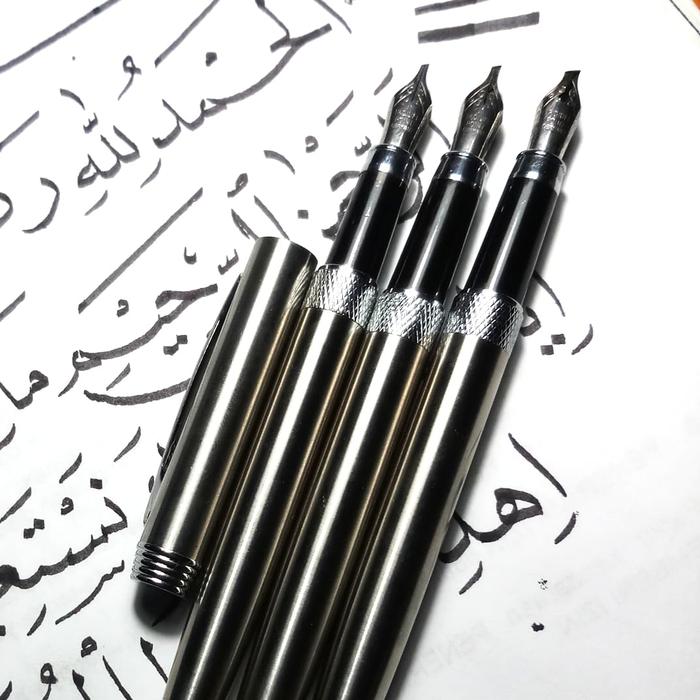 Gambar Iridium pen / pulpen kaligrafi / fountain pen / pena kaligrafi - Titanium dari Calligraphy Pen undefined Tokopedia