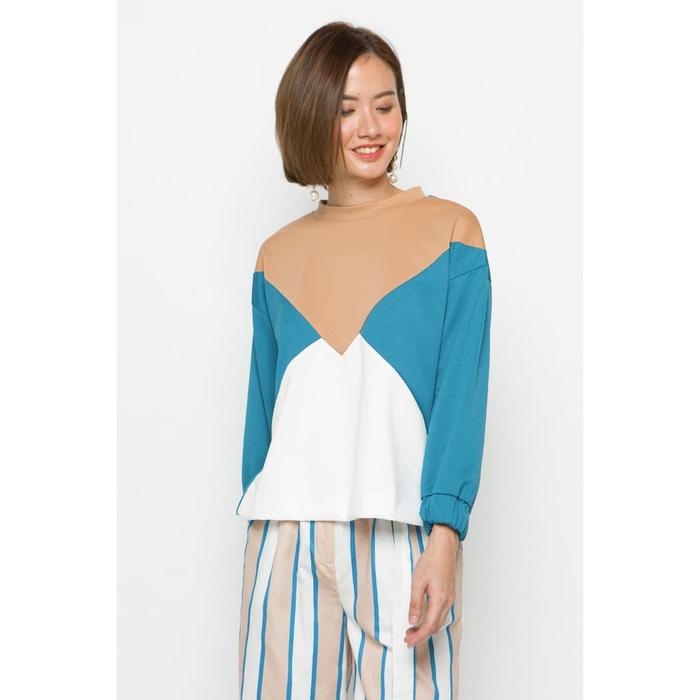 Gambar Minimal Color Block Sweater - S dari Minimal undefined Tokopedia