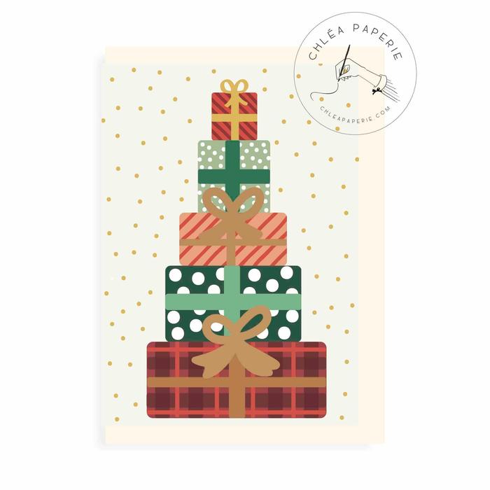 Gambar Greeting Card / Christmas / Gift Stack / Kartu Natal dari Chlea Paperie undefined Tokopedia