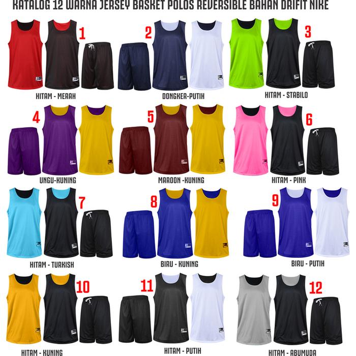 Gambar Setelan Baju Jersey & Celana Basket Polos Reversible / Bolak Balik dari JOE STORE - DLAJAH undefined Tokopedia