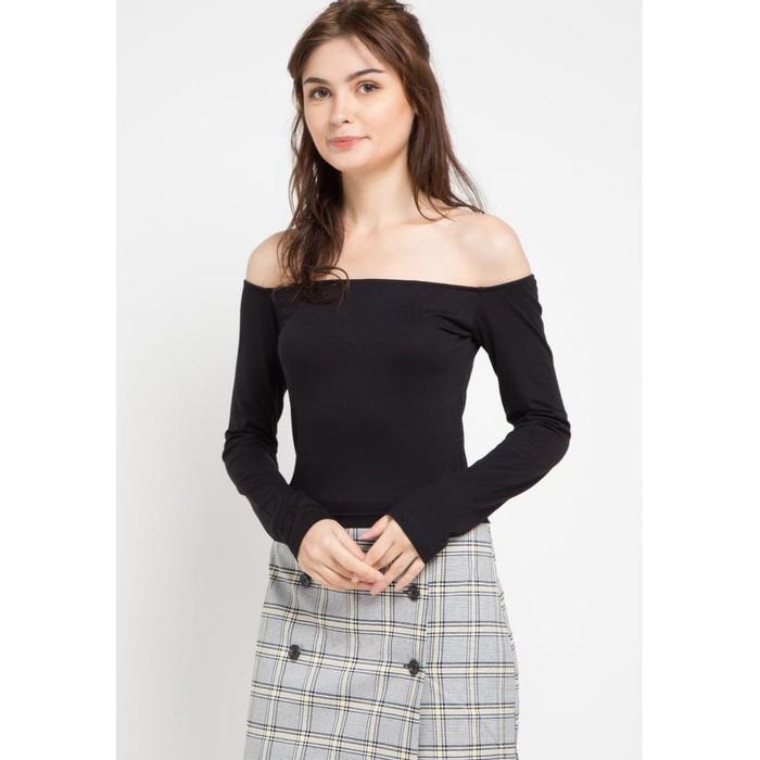 Gambar LLACES Clothing - Crop Top Wanita - Off Shoulder Crop Top - Hitam, L dari LLACES Clothing undefined Tokopedia