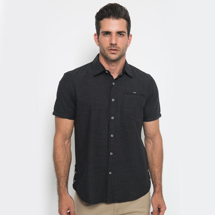 Gambar Slim Fit - Kemeja Fashion - Logo LGS - Hitam - Hitam, S dari LGSgeneration undefined Tokopedia