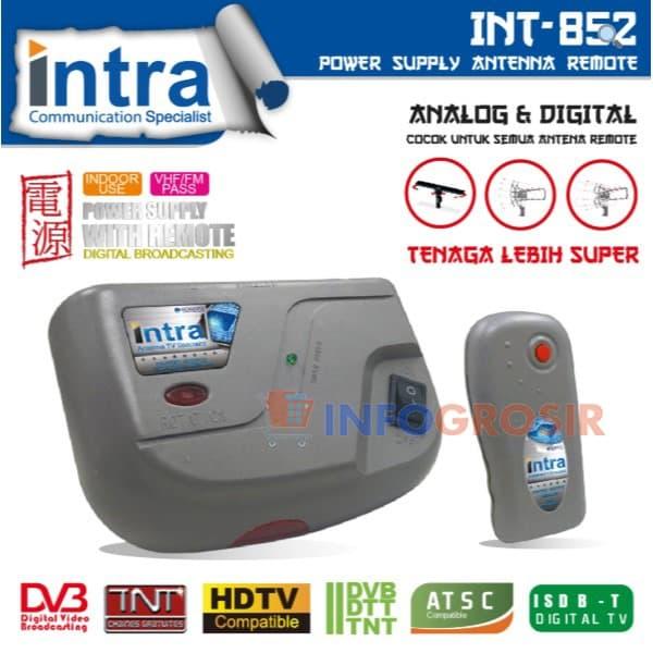 Jual Booster Antenna Remote Power Supply Tv Amplifier Intra Int-852 Di ...