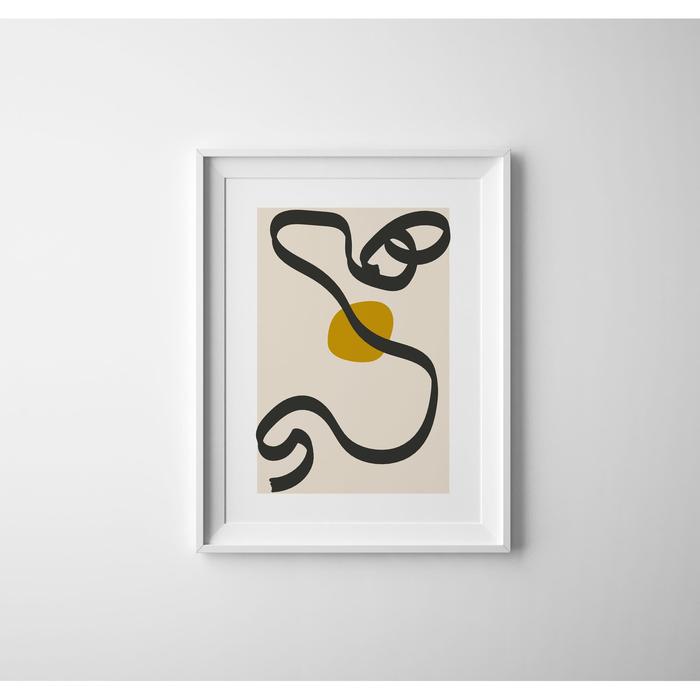 Gambar Frame/Bingkai Poster Art Wall Line Art Yellow (Large) - Putih dari On & On Living undefined Tokopedia