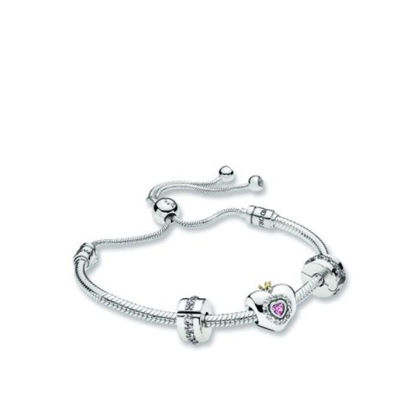 Gambar Gelang Pandora Pink Princess Heart Set dari Funnt Shoping undefined Tokopedia