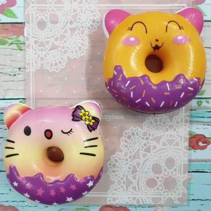 Squishy Murah Jumbo Panda And Kitty Donut