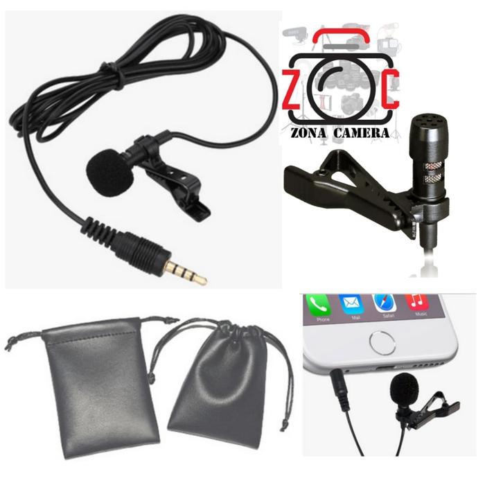 Gambar Microphone Clip On Lavalier Micro Cravate Smartphone Camera Pc Audio dari zona camera undefined Tokopedia