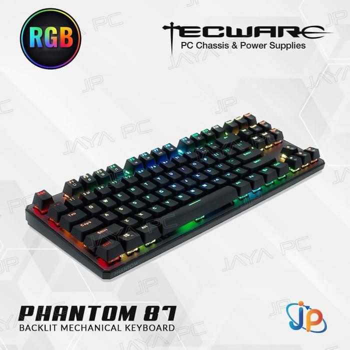 Gambar Keyboard Gaming Mechanical Tecware Phantom 87 TKL RGB Outemu Switch - Brown Switch dari Jaya PC undefined Tokopedia