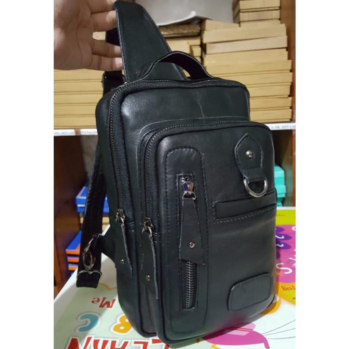 Gambar TAS BODYPACK SELEMPANG PRIA SLINGBAG - Hitam dari Cool and Calm undefined Tokopedia