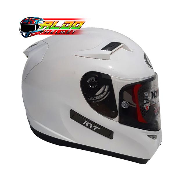 Gambar HELM KYT K2 SOLID WHITE FLAT VISOR CLEAR / TERLARIS - M dari aldohelm2 undefined Tokopedia