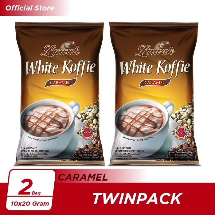 Gambar Kopi Luwak White Koffie Caramel Bag 10x20gr Twin Pack dari Kopi Luwak Shop undefined Tokopedia