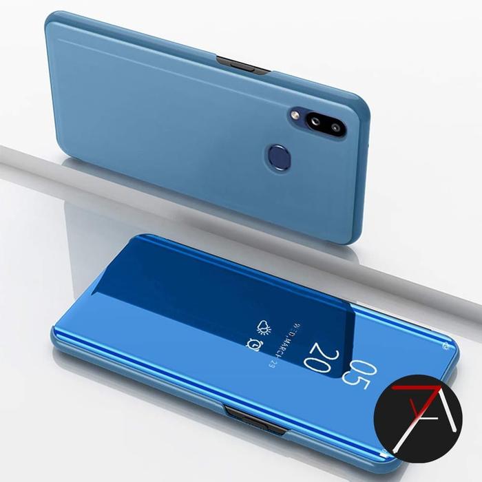 Gambar Samsung Galaxy A10S Flip Clear View Standing Cover Mirror Case Casing - Navy, Samsung A10S dari 17 Agustus Case undefined Tokopedia