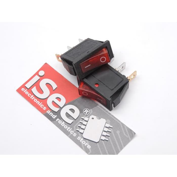 Gambar KCD3-11-Y boat shape switch saklar Anti Oxidation 800W 15A - Merah dari iSeeRobot undefined Tokopedia