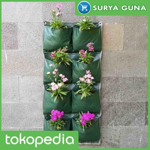 Gambar Wall Garden Planter Bag 8 Pocket Planter Bag Diding 8 Kantong EasyGrow dari Suryaguna Store undefined Tokopedia
