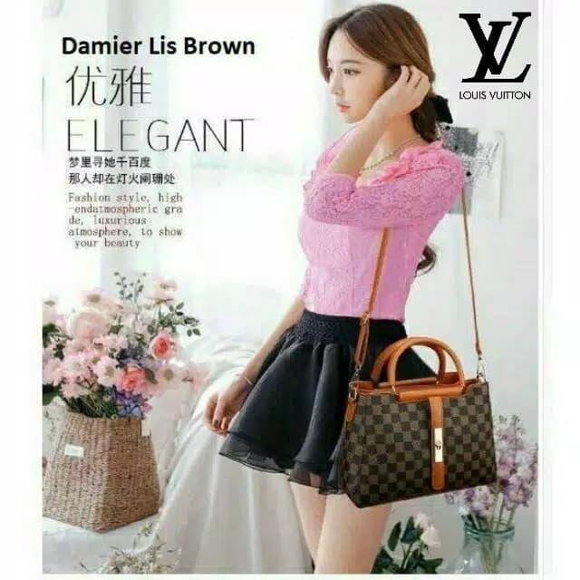 Jual Slingbag Louis Vuitton Impor / Tas Selempang LV Wanita Murah