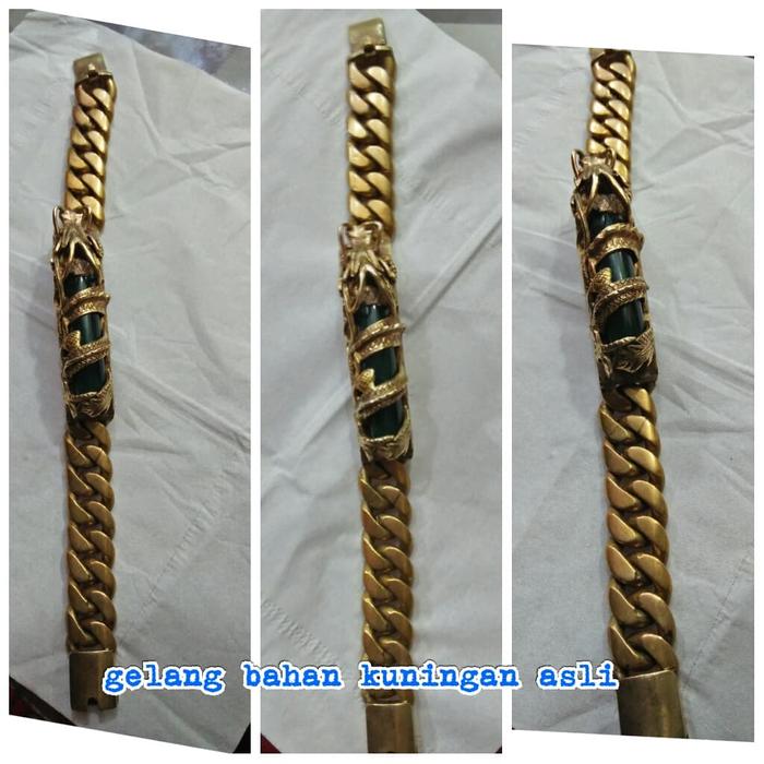 Gambar gelang pria bahan kuningan asli model naga dari mukena bukittinggi sumbar undefined Tokopedia