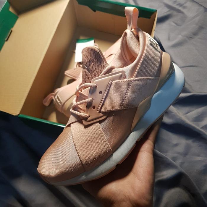 puma pink muse trainers