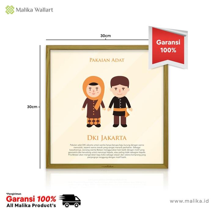 Gambar Hiasan Dinding Infografis Pakaian Adat Dari DKI Jakarta dari malikawallart undefined Tokopedia