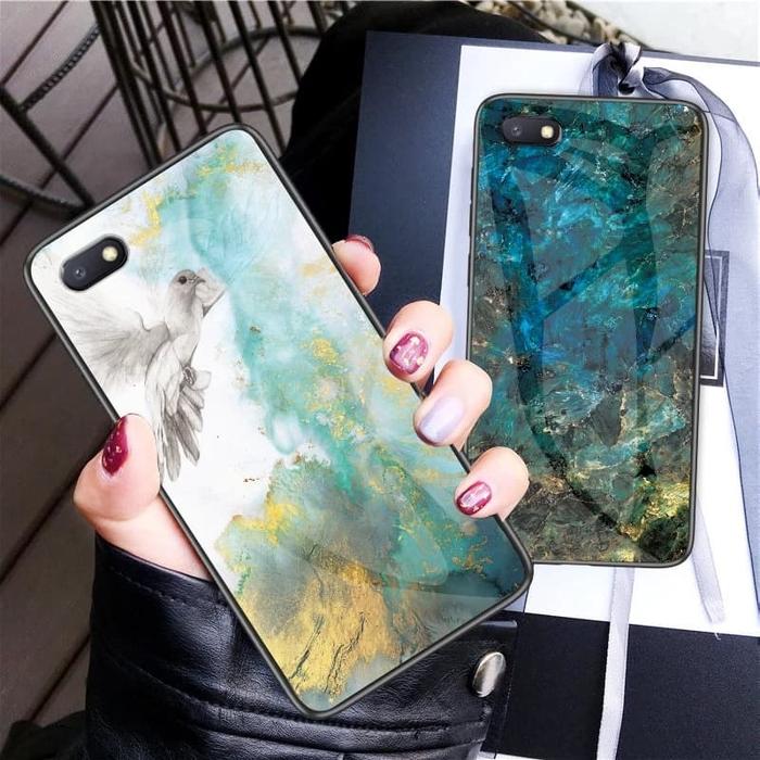 Jual Marble Glass Case Vivo V5 V5s VivoV5 Lite Y65 Y67 Back Cover