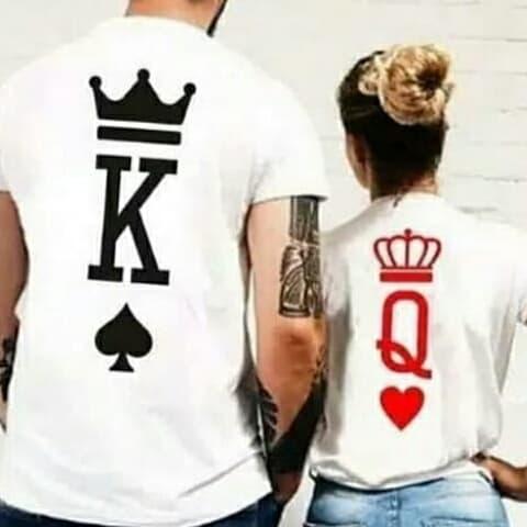 KING AND QUENN COUPLE T-SHIRT BIGSIZE 