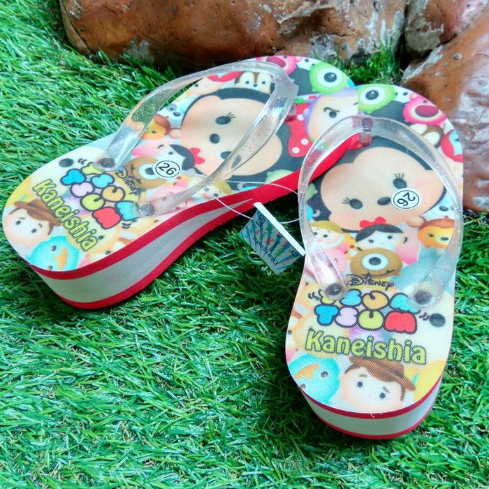 sandal sendal hak wedges karakter tsum tsum anak wanita sexi custom 38 di  Casaloma Tokopedia
