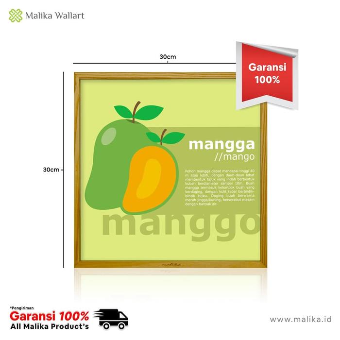 Gambar Buah Mangga Printing Berkonsep Childish Untuk Hiasan Dinding dari malikawallart undefined Tokopedia