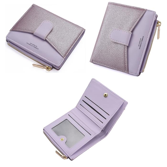 Gambar DOMPET WANITA DOMPET KECIL LIPAT 809 DOMPET UNIK CUTE DOMPET CANTIK - Purple dari DBR Premium undefined Tokopedia