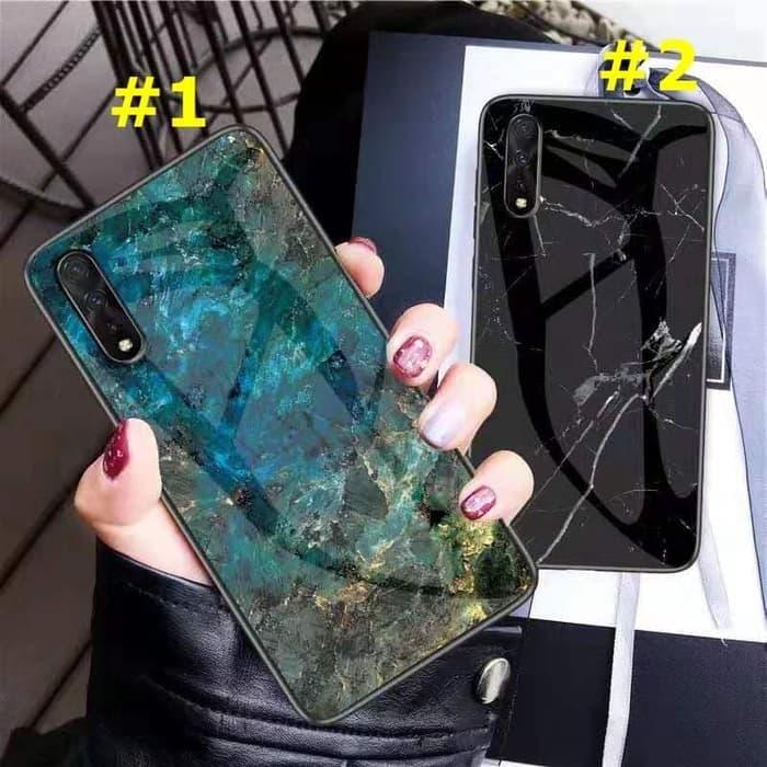 Jual PREMIUM CASE CASING GLASS MOTIF MARBLE FOR IPHONE 11 PRO