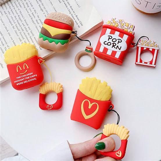 Fries Burger Airpod Case Airpods Case Silicone Premium Food Burger