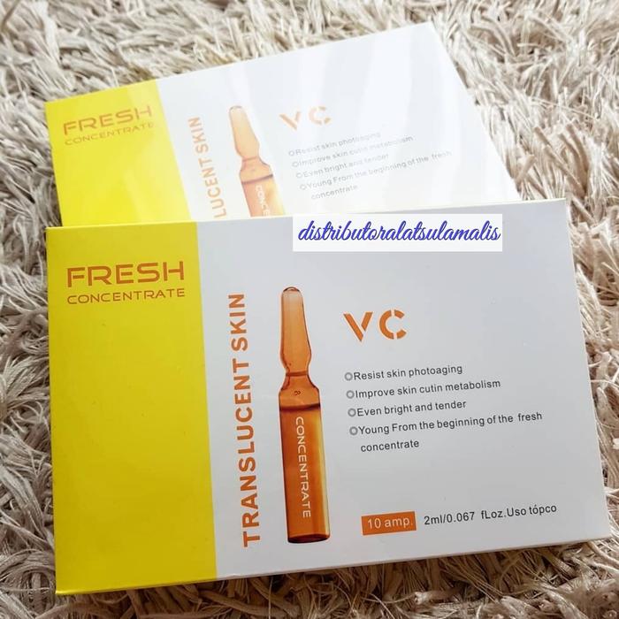 Gambar BOX Fresh Concentrate Vit C Ampoule Serum BB Glow VC Transculent dari distributoralatsulamjkt undefined Tokopedia
