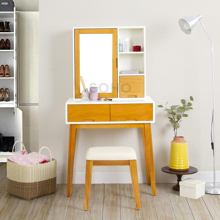 Gambar Meja Rias SOHO.ID - Kelly Dressing Table - Cokelat Muda dari Soho.id Furniture undefined Tokopedia