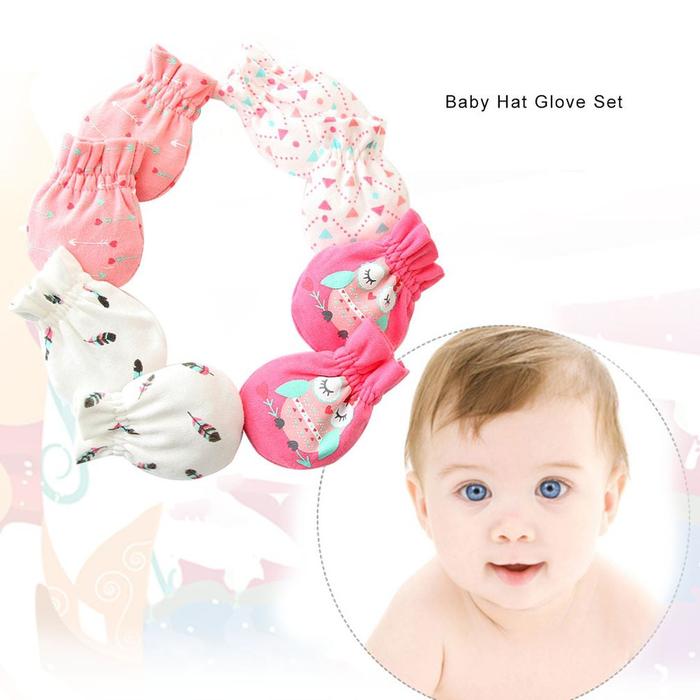 Gambar 1set/4 pairs baby gloves Bayi makan sarung tangan anti-gigitan dari Muhfadipa undefined Tokopedia
