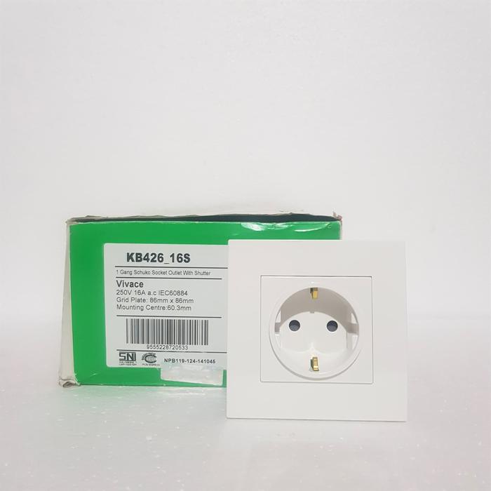 Gambar Stopkontak Schneider Vivace 1 Gang / Stopkontak Clipsal Vivace 1 Gang dari Bina Electric undefined Tokopedia