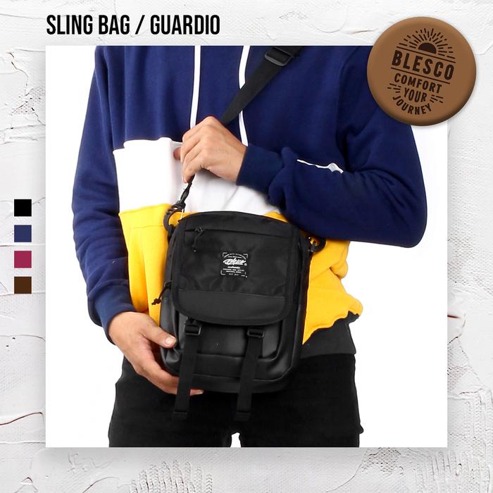 Gambar Tas Pria - Sling Bag - Selempang - Tas Biker - Motoris - Premium - Hitam dari Bemzo undefined Tokopedia