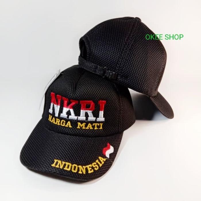Gambar TOPI JARING NKRI HARGA MATI - TOPI LOGO MERAH PUTIH - TOPI PRIA JALA dari Okee Shop undefined Tokopedia