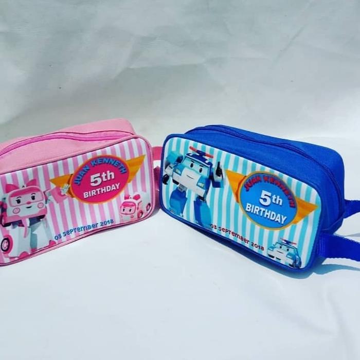 Gambar TEMPAT PENCIL custom + plastik /Goodie Bag / souvenir ulang tahun anak dari Toko Tas Ulang tahun undefined Tokopedia